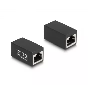 DeLOCK Adapter RJ45-Buchse auf RJ45-Buchse Cat.6 schwarz
