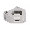 Keystone-Modul DELOCK 87163 — USB A auf USB A, grau/weiß, 60,1×59,4×21,6 mm