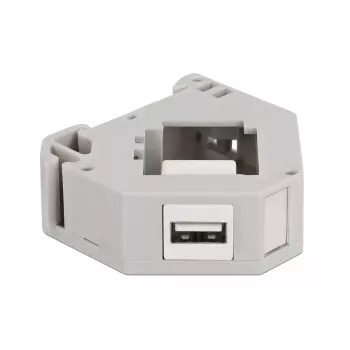 Keystone-Modul DELOCK 87163 — USB A auf USB A, grau/weiß, 60,1×59,4×21,6 mm