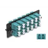 DeLOCK Glasfaser-Adapterpanel LC Duplex OM4 12 Port Aqua