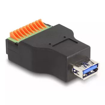 DeLOCK USB 3.2 Gen 1 Typ-A-Buchse auf Klemmleistenadapter 10 Pin