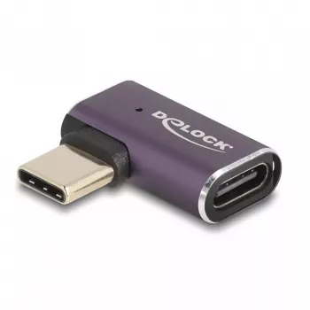 USB-Adapter DeLOCK 60287 40 Gbit/s USB Typ-C PD 3.1 240 W abgewinkelt