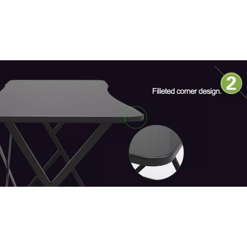 Techly Gaming Desk für PC mit abgeschrägter ergonomischer Kante Schwarz
