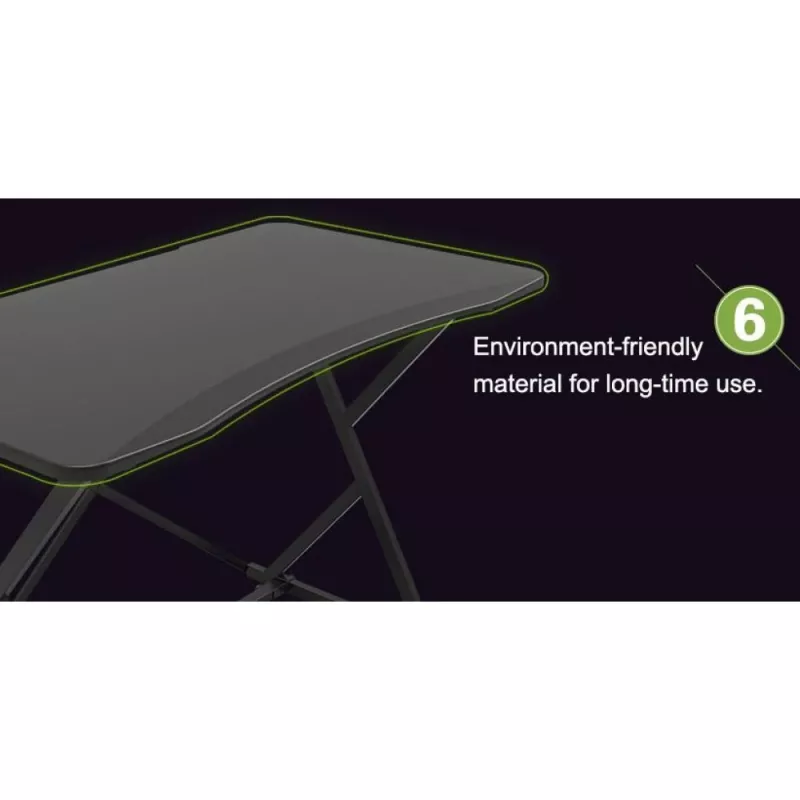 Techly Gaming Desk für PC mit abgeschrägter ergonomischer Kante Schwarz