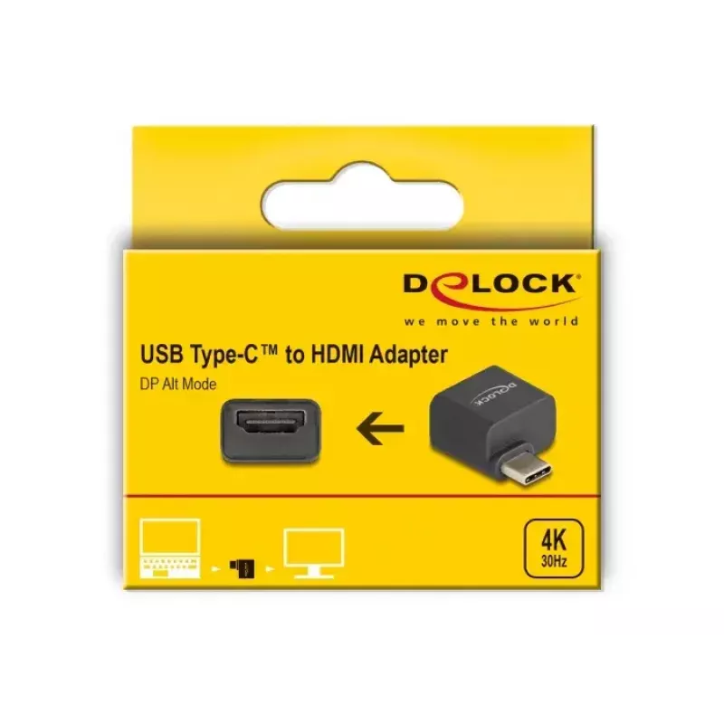 DeLOCK Mini Adapter USB Type-C Stecker auf HDMI Buchse DP Alt Mode 4K