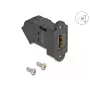 DeLOCK HDMI-Paneleinsatz Buchse auf Buchse 45° abgewinkelt 8K 60 Hz schwarz