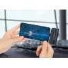 Manhattan Powerbank mit integriertem USB-C-Stecker, 5000 mAh, bis zu 20 W Ausgangsleistung, Kickstand zur Verwendung als Ladehandyhalter, Schwarz, ein Jahr Garantie