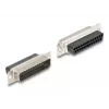 DELOCK D-Sub 25-polig Stecker auf RJ12 Buchse Montageset, blau