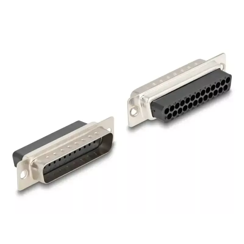 DELOCK D-Sub 25-polig Stecker auf RJ12 Buchse Montageset, blau