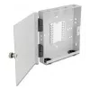 DELOCK Glasfaser-Wandgehäuse 4× SC Simplex oder LC Duplex Adapter, Metallgehäuse, grau