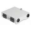 DELOCK Glasfaser-Wandgehäuse 4× SC Simplex oder LC Duplex Adapter, Metallgehäuse, grau