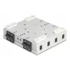 DELOCK Glasfaser-Wandgehäuse 4× SC Simplex oder LC Duplex Adapter, Metallgehäuse, grau
