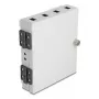 DELOCK Glasfaser-Wandgehäuse 4× SC Simplex oder LC Duplex Adapter, Metallgehäuse, grau