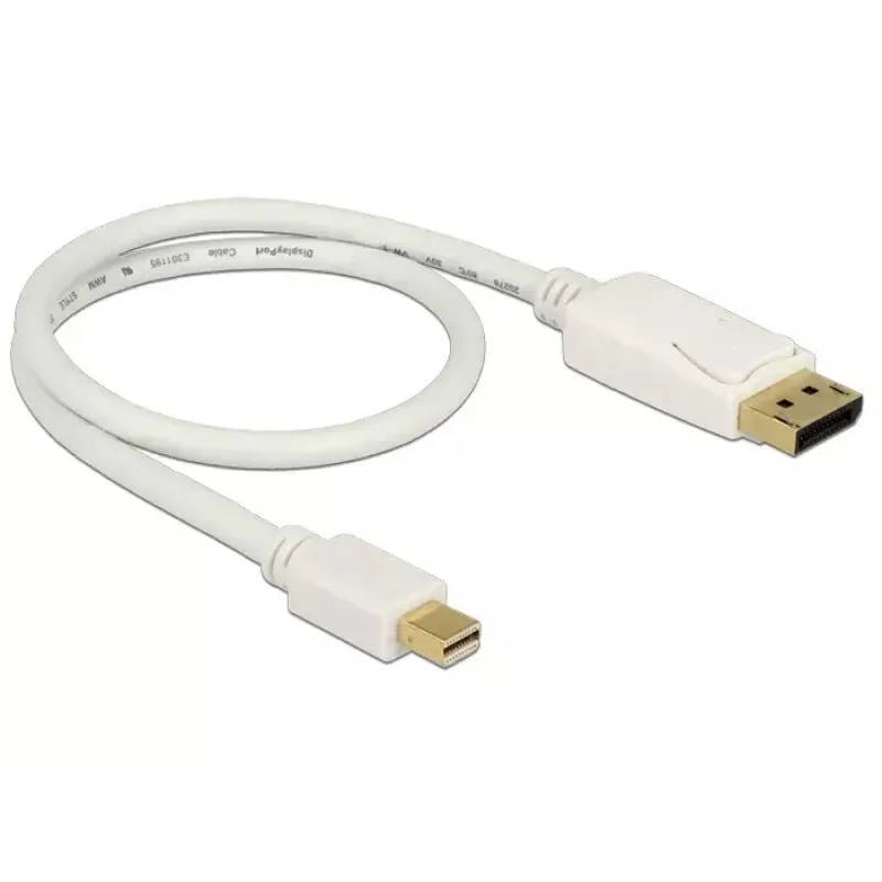 Mini Displayport zu Displayport Kabel DeLOCK 83985 0,5m Weiß