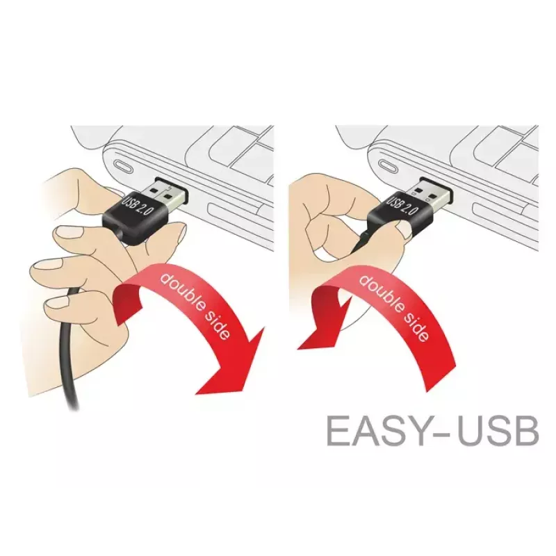 USB-Kabel DeLOCK 83848 USB 2.0 1m USB A Micro-USB B Schwarz
