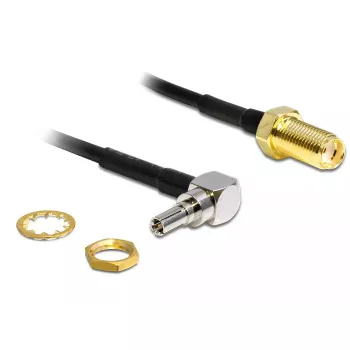 Signalkabel DeLOCK 88466 0,2 m Schwarz Gold Silber