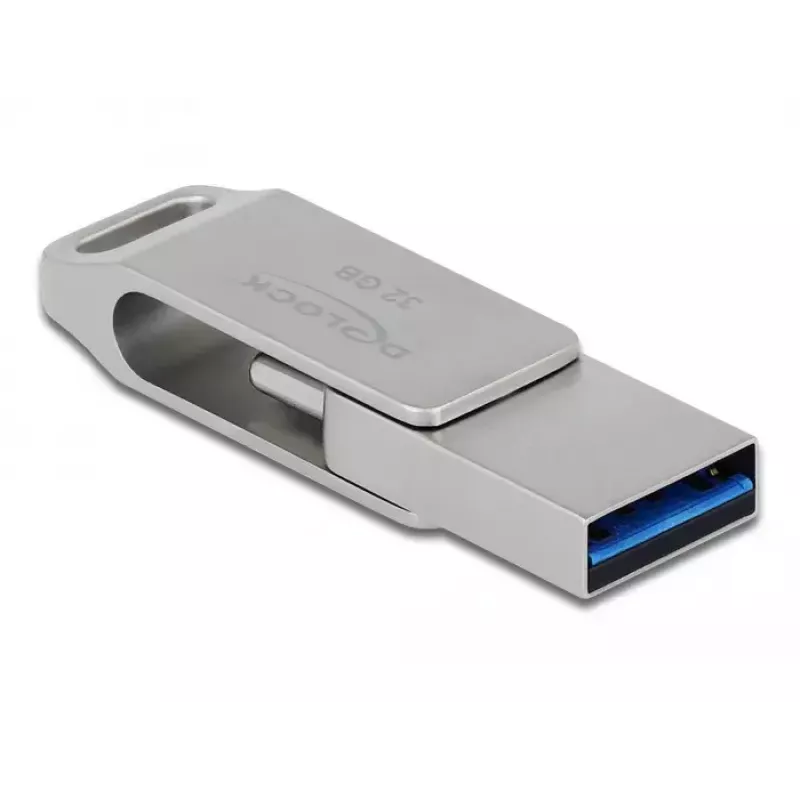USB Flash Drive DeLOCK 32GB USB-C Type-A Metallgehäuse