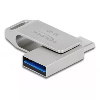 USB Flash Drive DeLOCK 32GB USB-C Type-A Metallgehäuse