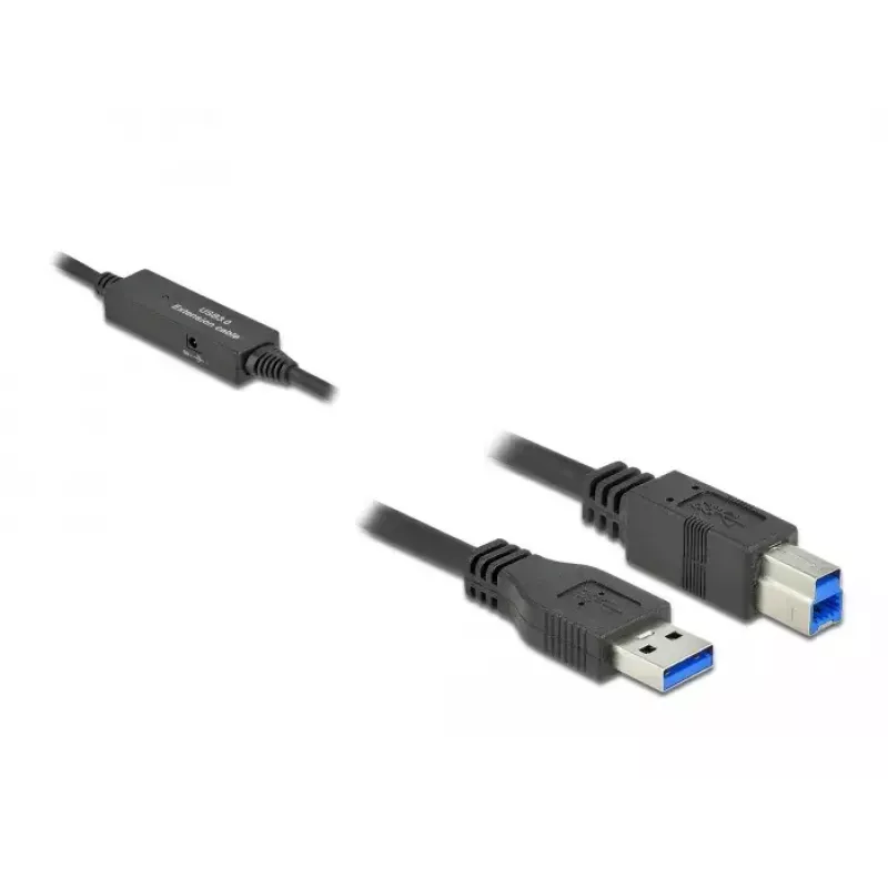 USB-Kabel DeLOCK 85379 USB 3.2 Gen 1 5m USB A USB B Schwarz