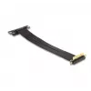 DeLOCK Riser Card PCI Express x4 male 90° gewinkelt zu x4 Slot 90° gewinkelt mit Kabel 30 cm