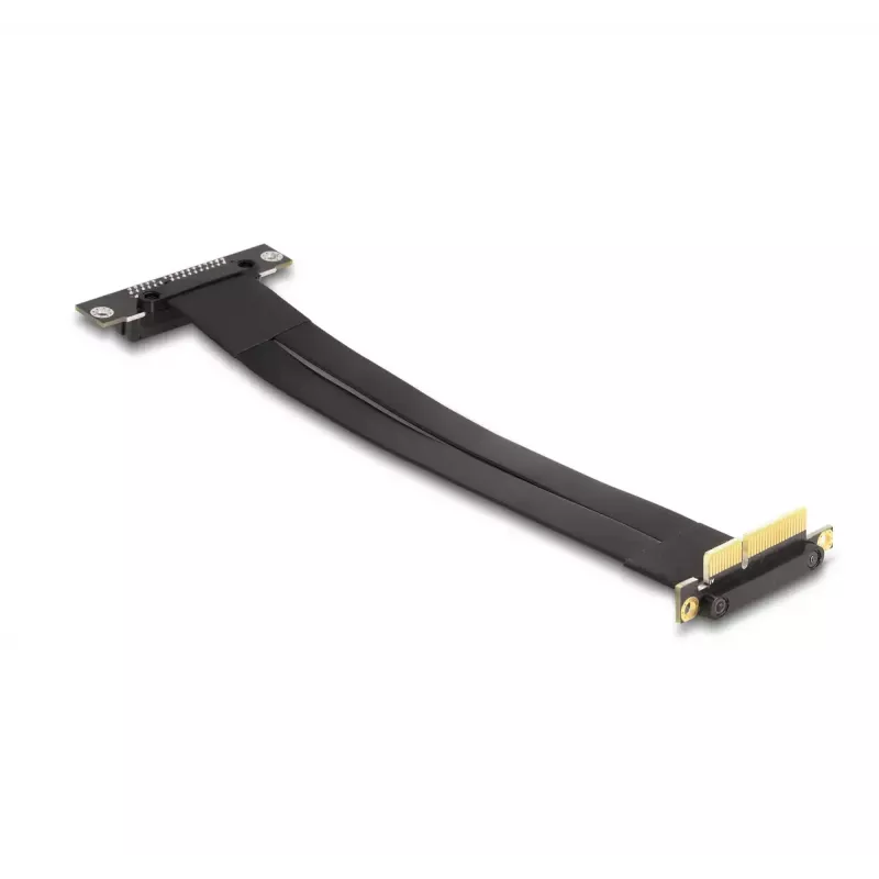 DeLOCK Riser Card PCI Express x4 male 90° gewinkelt zu x4 Slot 90° gewinkelt mit Kabel 30 cm