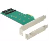 Adapter DeLOCK 2x 67-pin M.2 Key B - 2x SATA 7-pin