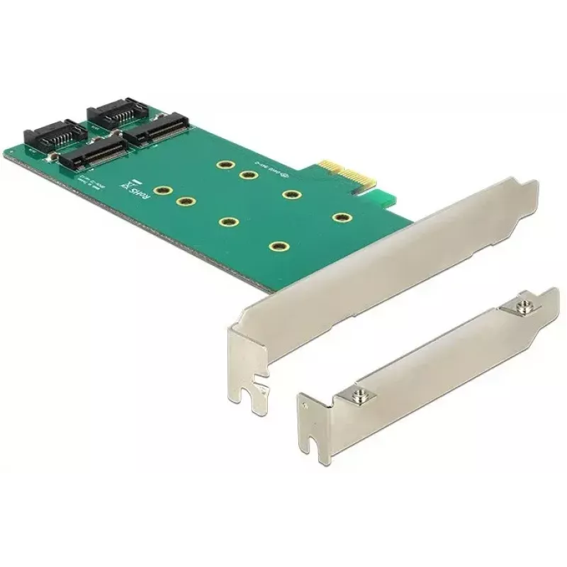 Adapter DeLOCK 2x 67-pin M.2 Key B - 2x SATA 7-pin