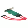 Adapter DeLOCK 2x 67-pin M.2 Key B - 2x SATA 7-pin