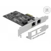 DeLOCK PCI Express x2 Karte auf 2 x RJ45 2.5 Gigabit LAN RTL8125
