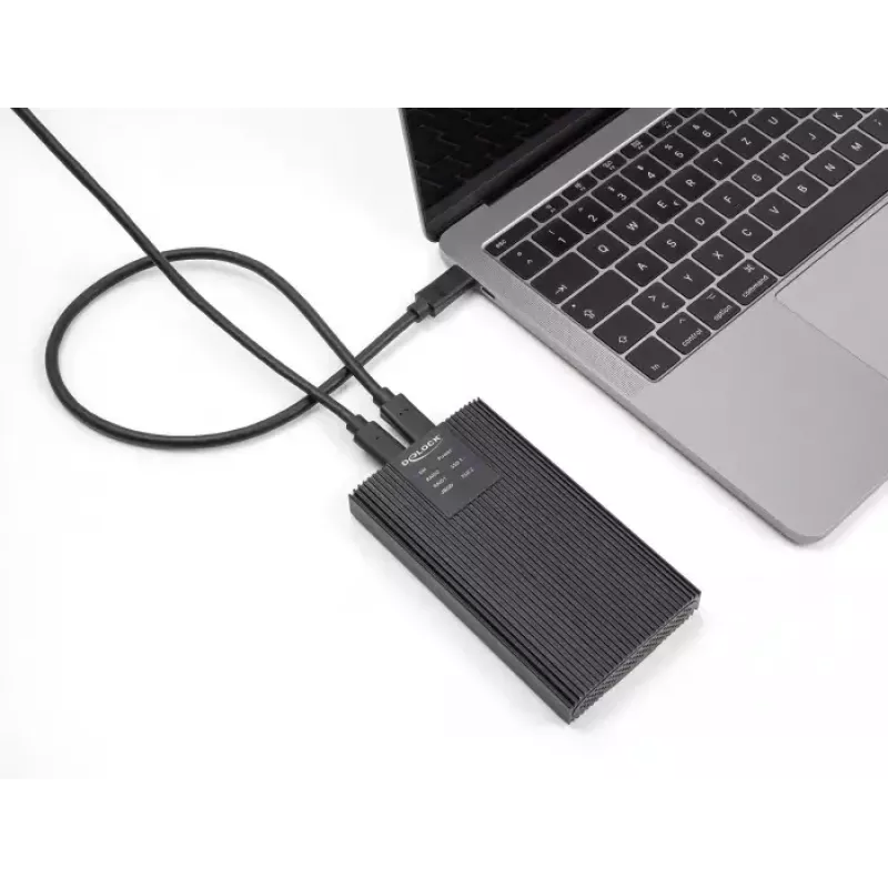 SSD-Gehäuse DeLOCK 42022 Externes Gehäuse USB 20 Gbps für 2 x M.2 NVMe PCIe SSD