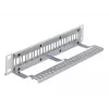 DeLOCK 10 Zoll Keystone Patch Panel 12 Port mit Zugentlastung 1U grau