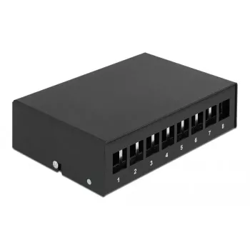 Keystone Patch Panel DeLOCK 43413 8 Port Schwarz