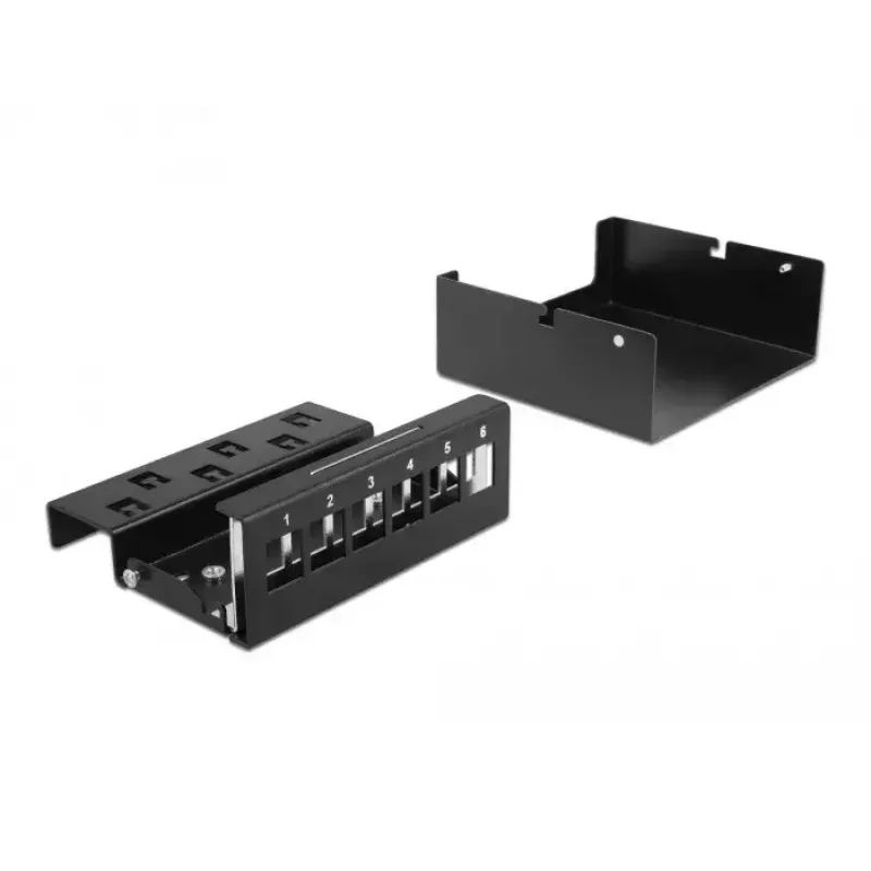 Patch Panel DeLOCK Keystone 6 Port Schwarz
