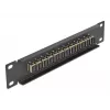 Glasfaser-Patchpanel DeLOCK 10 Zoll 12 Port SC Simplex Beige 1U Schwarz