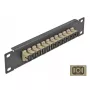 Glasfaser-Patchpanel DeLOCK 10 Zoll 12 Port SC Simplex Beige 1U Schwarz