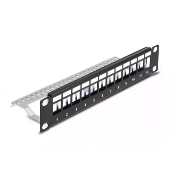 Patchpanel DeLOCK 66874 1U Schwarz Metall Rack-Kapazität 1U