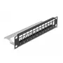 Patchpanel DeLOCK 66874 1U Schwarz Metall Rack-Kapazität 1U