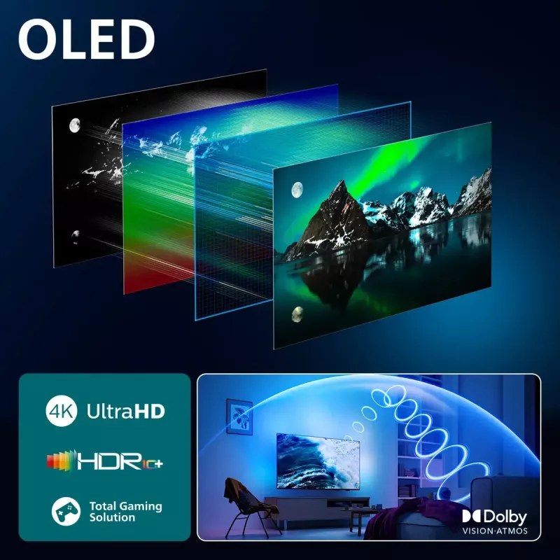Fernseher Philips 77OLED760/12 77 Zoll 4K Ultra HD OLED 3840 x 2160