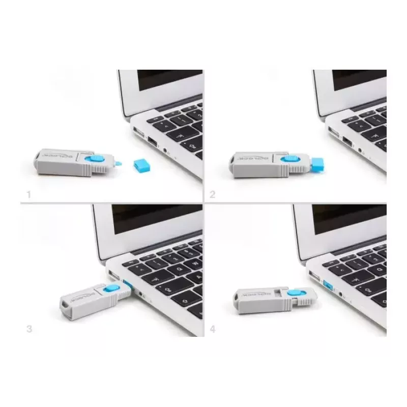 Port-Blocker DeLOCK 20923 USB Typ-A 5 Stück + Entriegelungswerkzeug