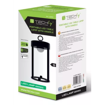 Techly I-LAMP-TABLE1 Tischlampe nicht austauschbare(n) Leuchtmittel 3 W LED Schwarz