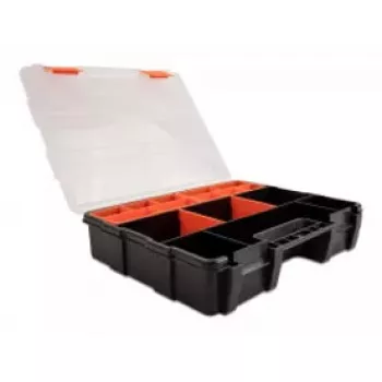 Aufbewahrungsbox DeLOCK 18416 21 Fächer 290x220x60mm orange schwarz