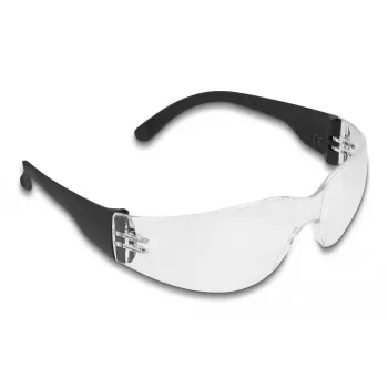 Sicherheitsbrille DeLOCK 90559 klare Gläser schwarz transparent