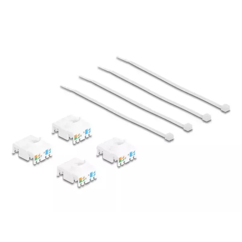 DeLOCK Keystone-Modul 86051 Flach RJ-45 Weiß 4 Stück