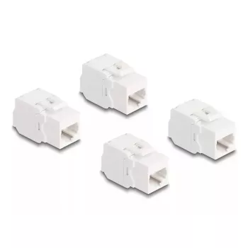 DeLOCK Keystone-Modul 86051 Flach RJ-45 Weiß 4 Stück