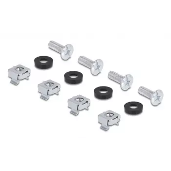Montageset DELOCK 67281 — Zubehör für Metallracks, schwarz, universelles 2-teiliges Set