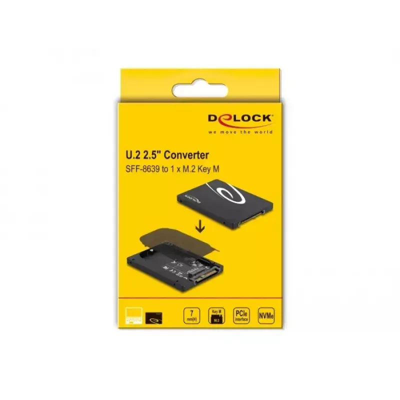 SSD-Gehäuse DeLOCK 63379 Schwarz M.2 1 Laufwerksunterstützung