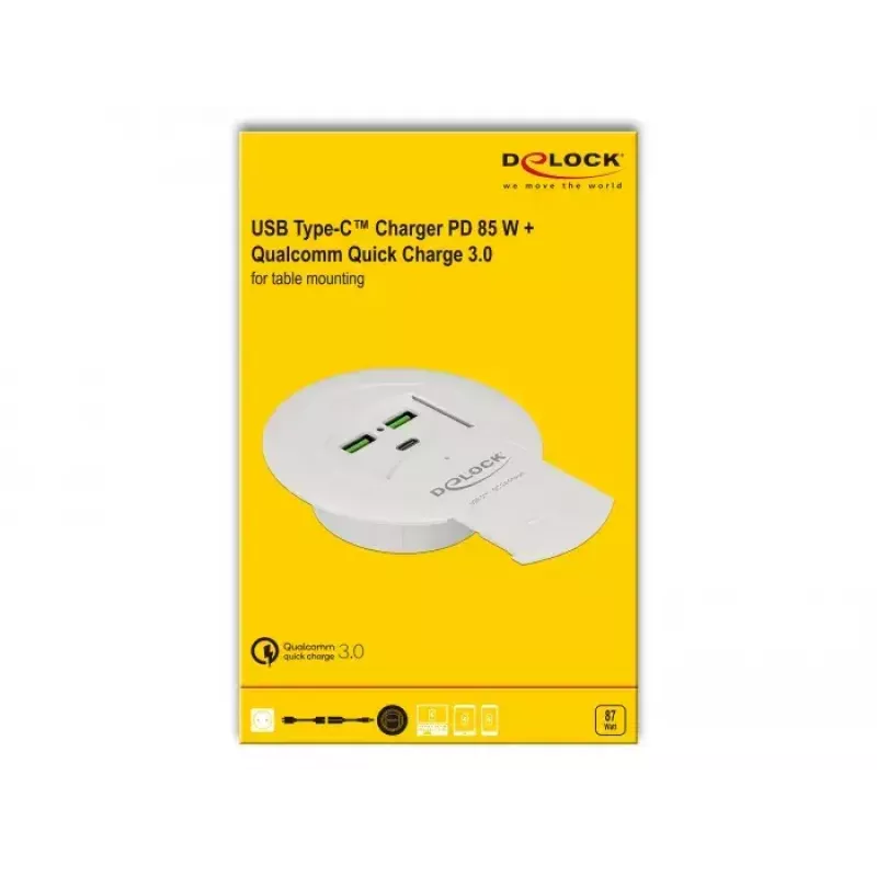 Ladegerät DeLOCK 64065 Mobilgeräteladegerät Smartphone Weiß