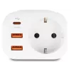 DeLOCK 11498 Netzstecker-Adapter Typ E/F Hybrid Typ F Weiß