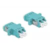 Glasfaser-Adapter DELOCK LC Buchse–Buchse OM3 Duplex (2er-Pack)