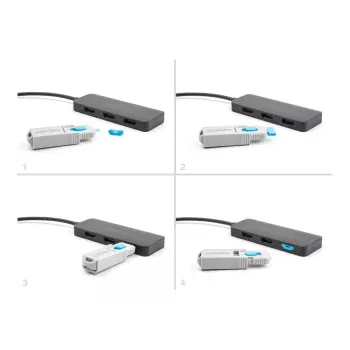 DeLOCK HDMI Port Blocker Set 4 Stück + Entriegelungswerkzeug HDMI-Buchsen